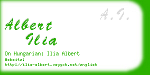 albert ilia business card